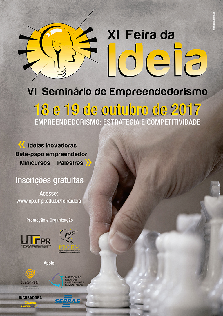 Inscrições da XI Feira da Ideia  e VI Seminário de Empreendedorismo