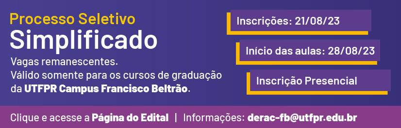 Processo Seletivo Simplificado UTFPR-FB