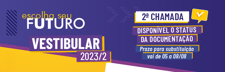 Vestibular 2023/2 | status | 2ª chamada