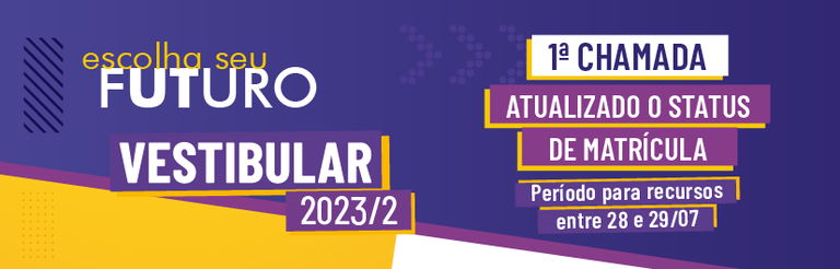 Vestibular 2023/2 | Status atualizado