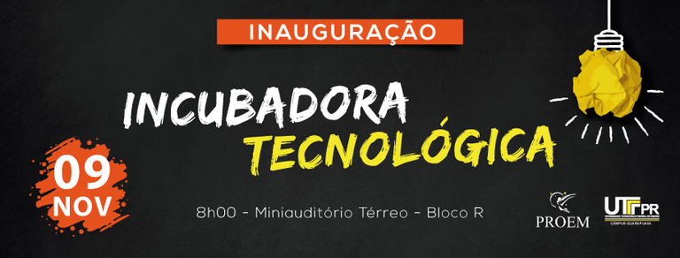 Banner inauguração incubadora