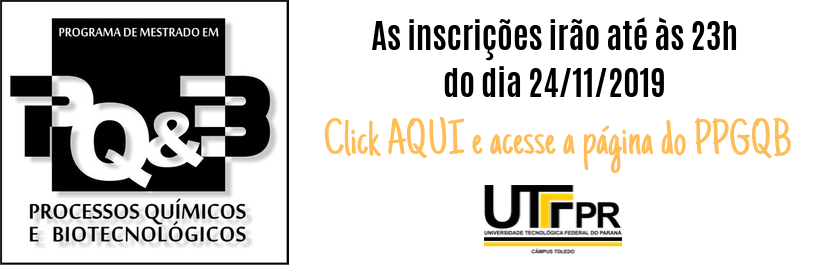 MESTRADO EM PROCESSOS QUÍMICOS E BIOTECNOLÓGICOS