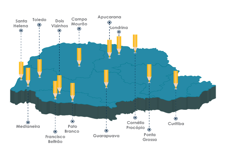 Mapa câmpus da UTFPR