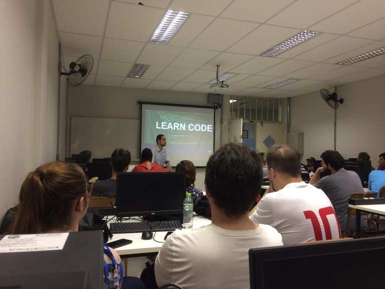 Palestra do egresso Franco Bontorin em 2018/2