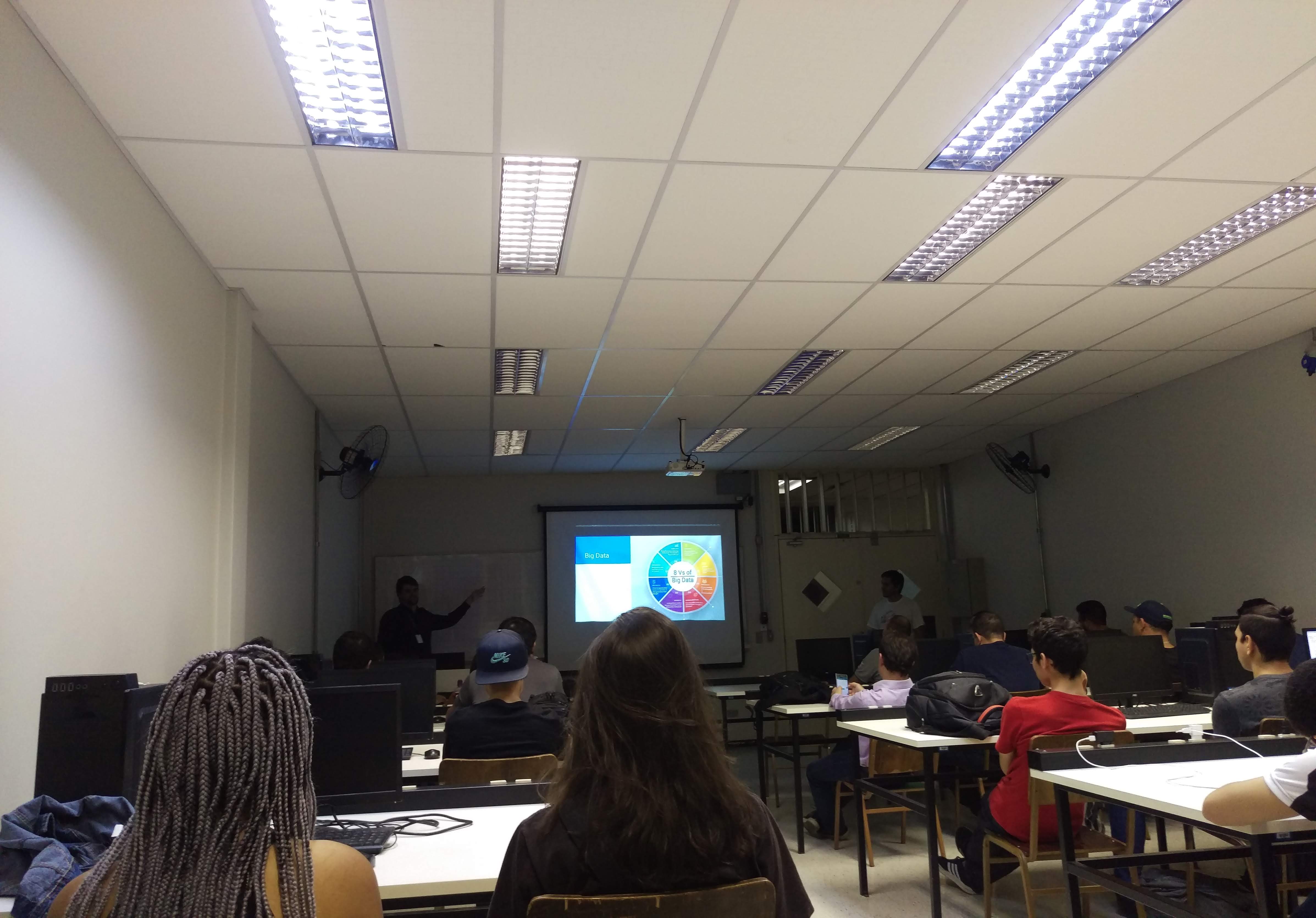 Palestra com os alunos Douglas do Amaral e Álex Prado