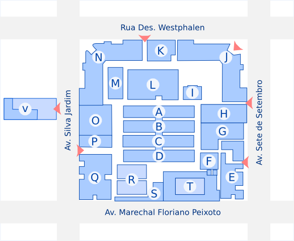 Mapa do câmpus