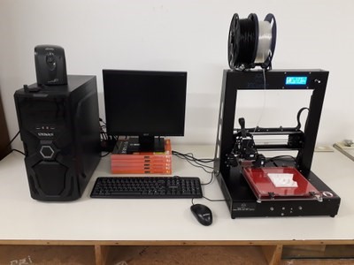 3DCloner Lab, com velocidade de impressão 70 mm/s (padrão) e velocidade de deslocamento 120 mm/s (padrão)