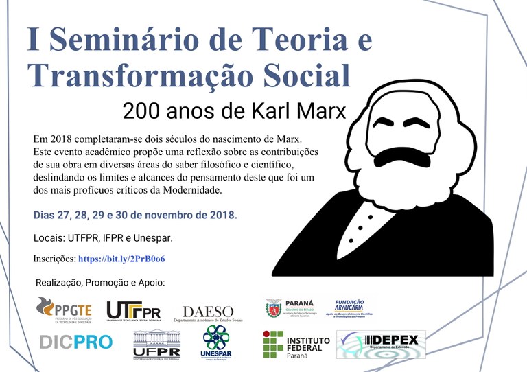 I Seminário de Teoria e Transformação Social: 200 anos de Karl Marx