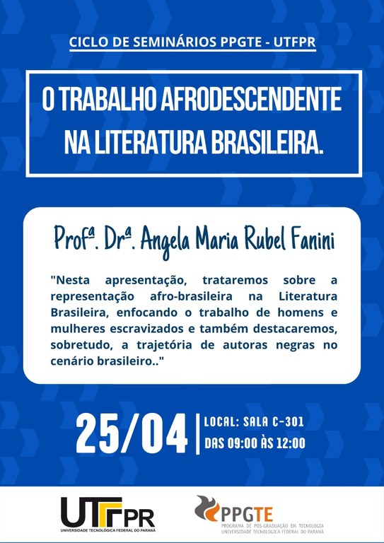 O trabalho afrodescendente na literatura brasileira.