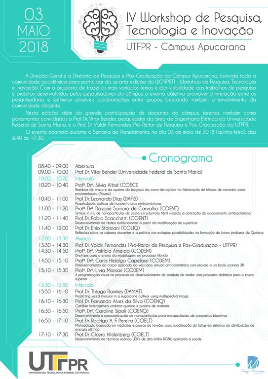 Flyer / Cronograma