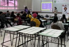 Além de desenvolverem atividades na UTFPR, integrantes do programa atuam em escolas públicas (Foto: arquivo pessoal).