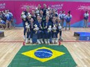 Equipe brasileira de patinação artística em competição na cidade de San Juan, Argentina.  (Foto: Acervo Pessoal)