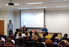 Estudantes do ensino médio ouvem palestras sobre cursos e vida acadêmica no auditório do bloco V da sede Centro. (foto: ASCOM-CT)
