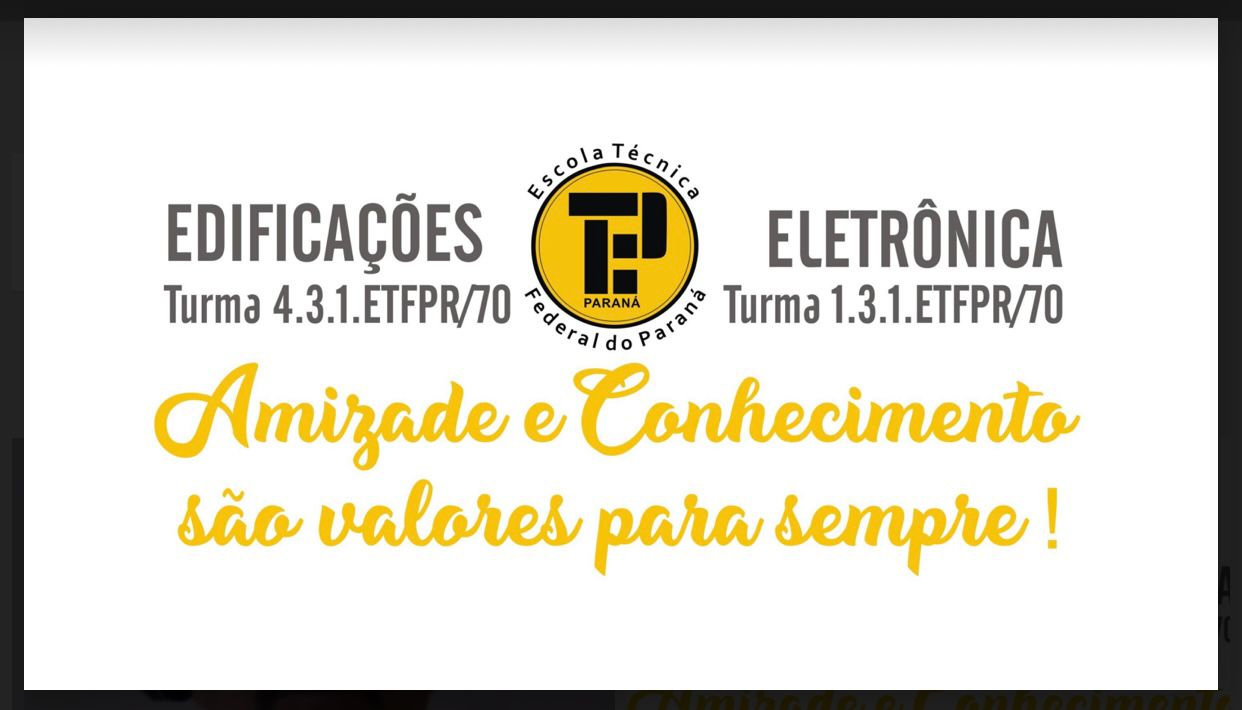 Tela que foi apresentada durante a cerimônia.