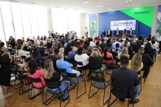 Posse no Conselho de Economia Solidária do Paraná. (Foto: Acervo pessoal)