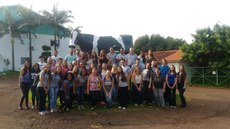 Alunos do Curso de Bioprocessos e Biotecnologia durante visita a empresa Lactobom em Toledo