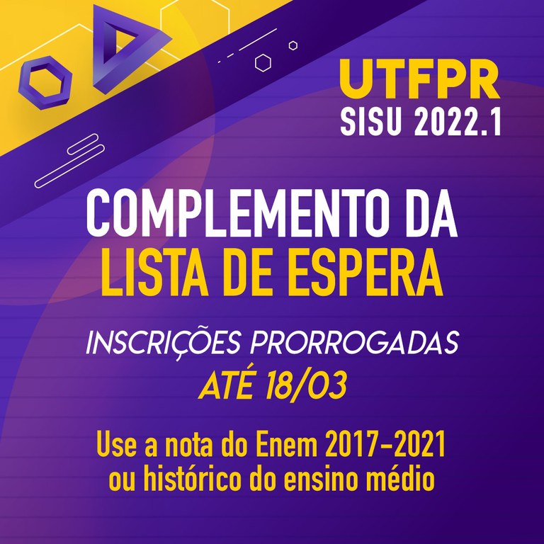Complemento Lista de Espera (SISU 2022.1)