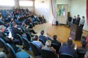 Frente de honra durante as atividades da audiência pública sobre o curso de Agronomia