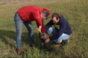 Juan e Rodrigo no dia de campo no Refúgio