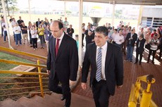 Ministro da Educação, Rossieli Soares, e o reitor Luiz Alberto Pilatti (Foto: Ascom-MEC)