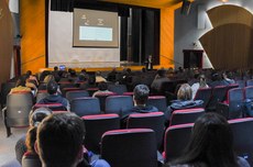 Audiência no auditório da Sede Centro do Campus Curitiba recebeu contribuições para o formulário do PDI 2023-2027 (Foto: Decom)