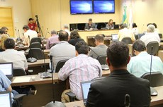 Conselho Universitário reunido no último mês de dezembro (Foto: Decom)