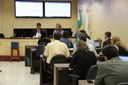 Conselheiros reunidos durante reunião do Conselho Universitário