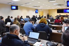 Imagem da última reunião realizada pelo Conselho Universitário