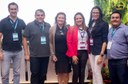 Wiliam Santos, Rosane Putz e Rainer Medrado representando a UTFPR no evento, junto a outros participantes - Foto: Assessoria da UFMT