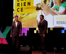 Reitor Luiz Alberto Pilatti e pró-reitor de Relações Empresariais e Comunitárias, professor Douglas Renaux, durante a abertura do evento