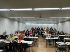 Registros fotográficos da primeira aula da segunda turma do curso.