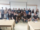 Alunos e ministrantes do curso durante a 1ª aula.