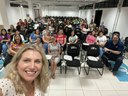 Profa. Danilene com os professores e alunos.