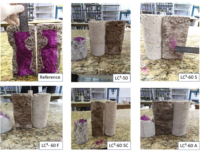 Concrete carbonation results